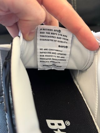 BAPE STA Zapatillas Negras y Blancas