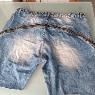 Pantaloncino donna denim con zip