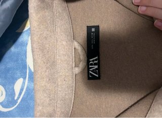 Abrigo paño Zara beige