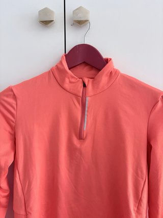 Kalenji Forro Polar Naranja Media Cremallera
