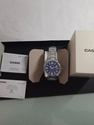 Orologio Casio Uomo Blu Argento