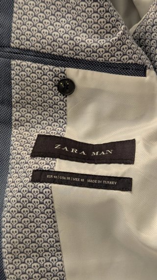 Traje de vestir azul Zara hombre