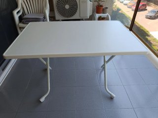 Mesa plegable Alco 110x70cm Blanca
