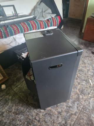 Estufa llama azul
