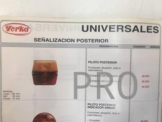 Tulipa piloto trasero carro universal nuevo