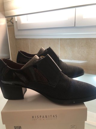 Zapatos Hispanitas charol hebilla negros 39