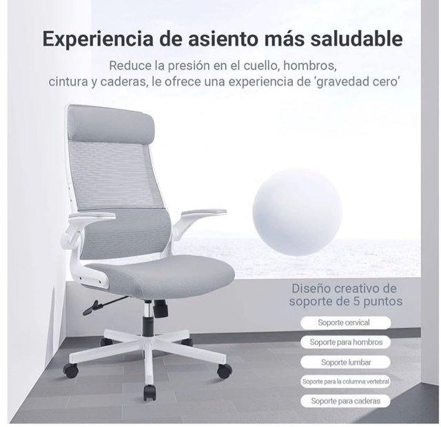 Silla de Oficina Ergonómica MELOKEA Gris - miniatura 6