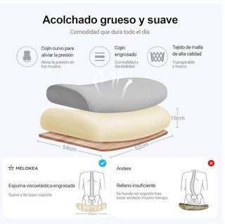 Silla de Oficina Ergonómica MELOKEA Gris