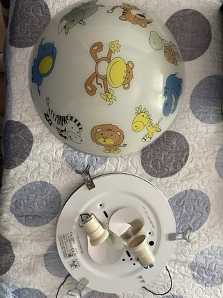 Lámpara infantil de techo animales
