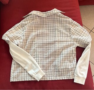 Camicia a quadri con stampa