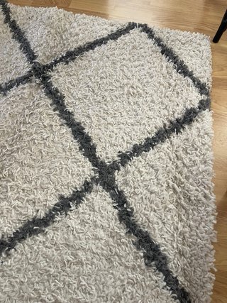 Alfombra Ikea beige y gris