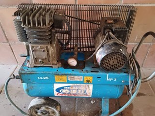 Compresor 3 HP 25 litros · 330 l/min · revisado