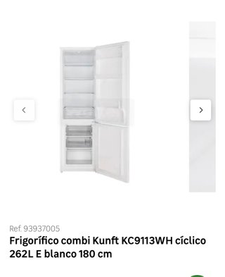 NUEVO FRIGORÍFICO COMBI KUNFT 180CM NOFROST