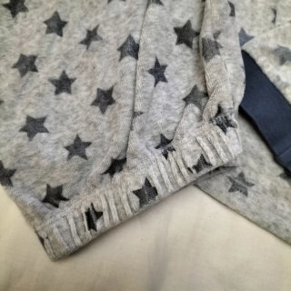Pijama coralina fina estrellas gris T.13/14