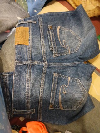 Bershka Bermudas Vaqueras Azules