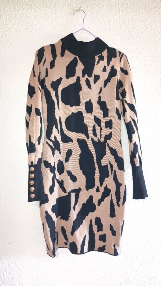 Vestido estampado animal print