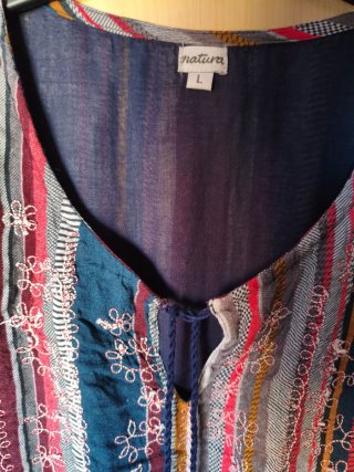 Vestido Natura Talla L Rayas