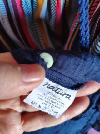 Vestido Natura Talla L Rayas