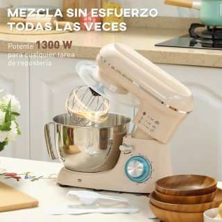 Batidora Amasadora 4.5L 1300W 6 Velocidades