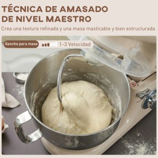 Batidora Amasadora 4.5L 1300W 6 Velocidades