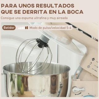 Batidora Amasadora 4.5L 1300W 6 Velocidades