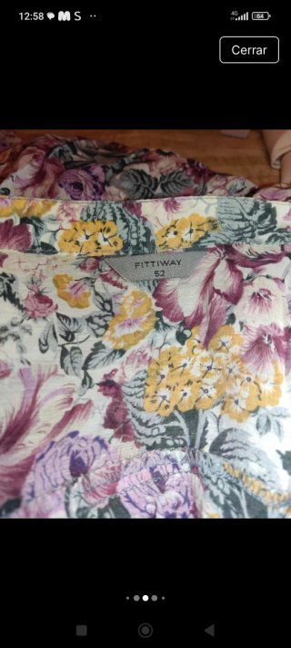 Camisa estampada mujer talla 52