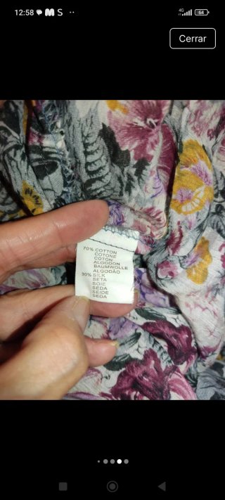 Camisa estampada mujer talla 52