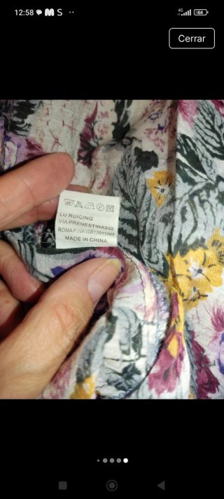 Camisa estampada mujer talla 52
