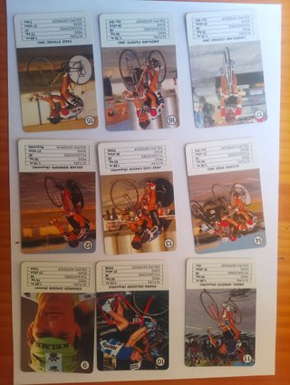 Juego de cartas  1988 ases del ciclismo,completa