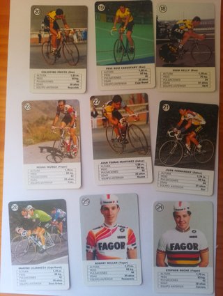 Juego de cartas  1988 ases del ciclismo,completa