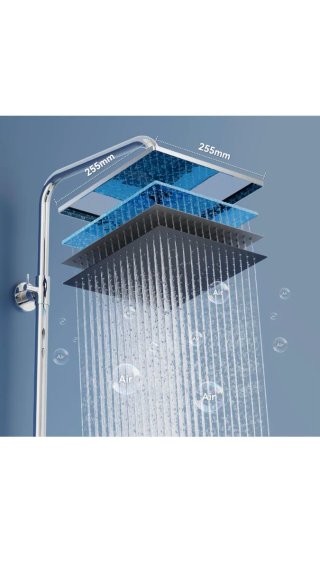 Columna Ducha Cromada con Estante