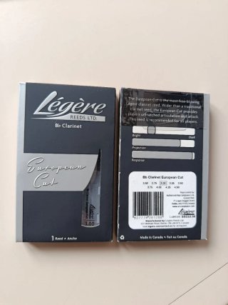 2 Cañas Clarinete sib Legere European Cut N°3
