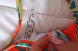 Bikini estampado tropical naranja