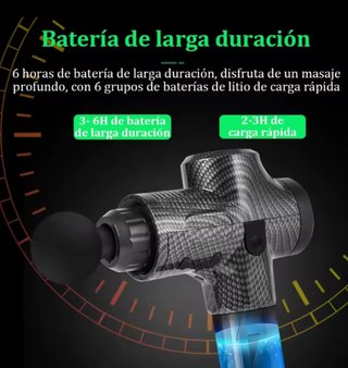 Pistola Masaje Muscular 6 Cabezales