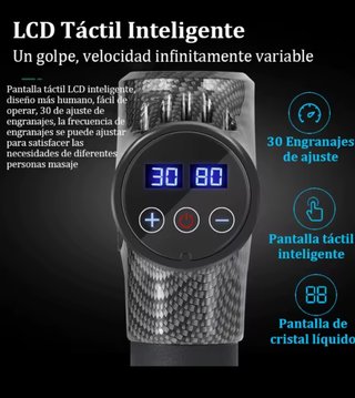 Pistola Masaje Muscular 6 Cabezales