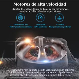 Pistola Masaje Muscular 6 Cabezales