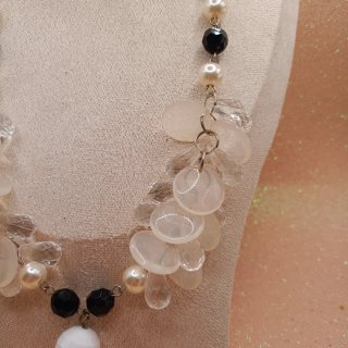 Collana vintage perle e cristalli