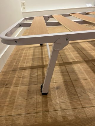 Base para cama pequeña, patas metálicas plegables