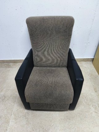 Sillón relax tela y piel