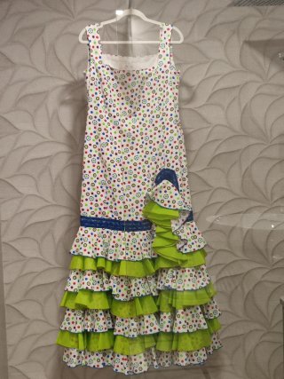 Vestido Flamenca Multicolor Nuevo Talla Única