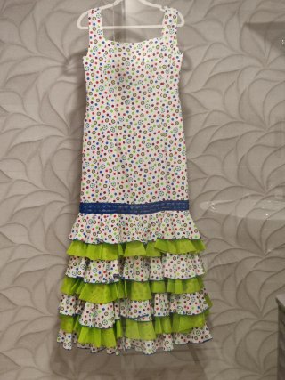 Vestido Flamenca Multicolor Nuevo Talla Única
