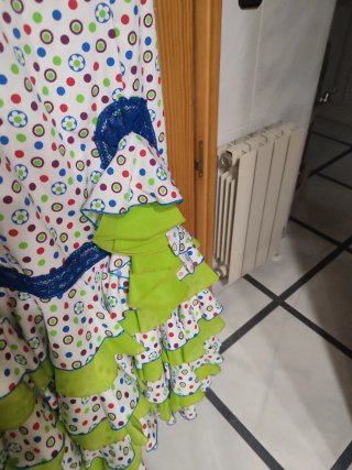 Vestido Flamenca Multicolor Nuevo Talla Única