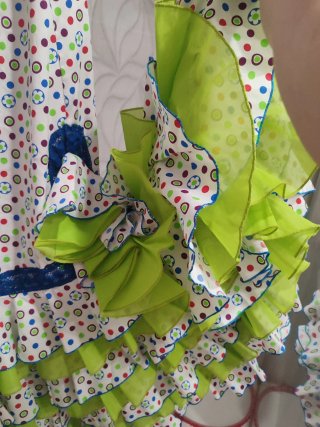 Vestido Flamenca Multicolor Nuevo Talla Única