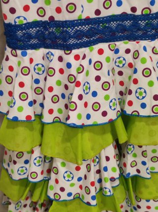 Vestido Flamenca Multicolor Nuevo Talla Única