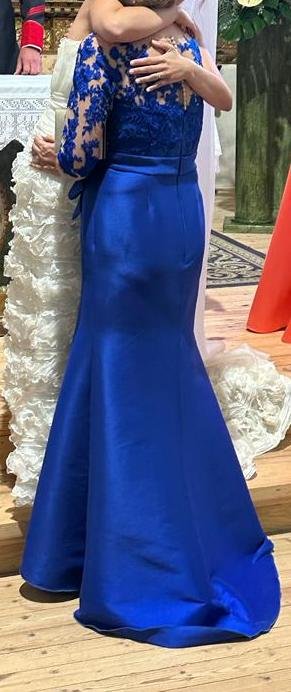 Vestido Fiesta Pronovias Azul Eléctrico