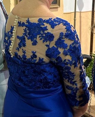 Vestido Fiesta Pronovias Azul Eléctrico