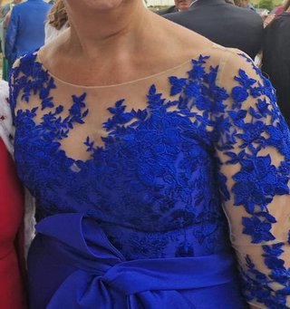 Vestido Fiesta Pronovias Azul Eléctrico