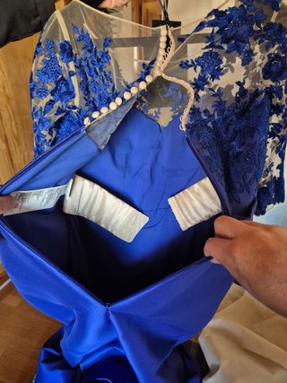 Vestido Fiesta Pronovias Azul Eléctrico