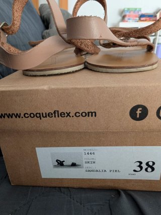 Sandalias Coqueflex Talla 38 Beige