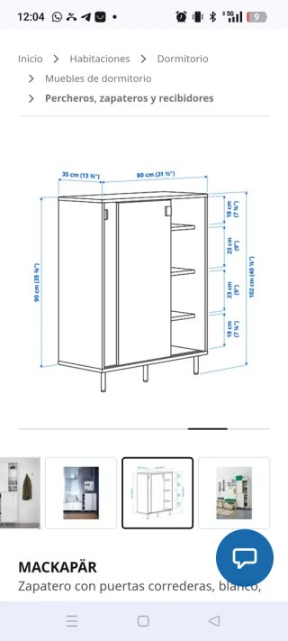 MACKAPÄR Zapatero IKEA Blanco